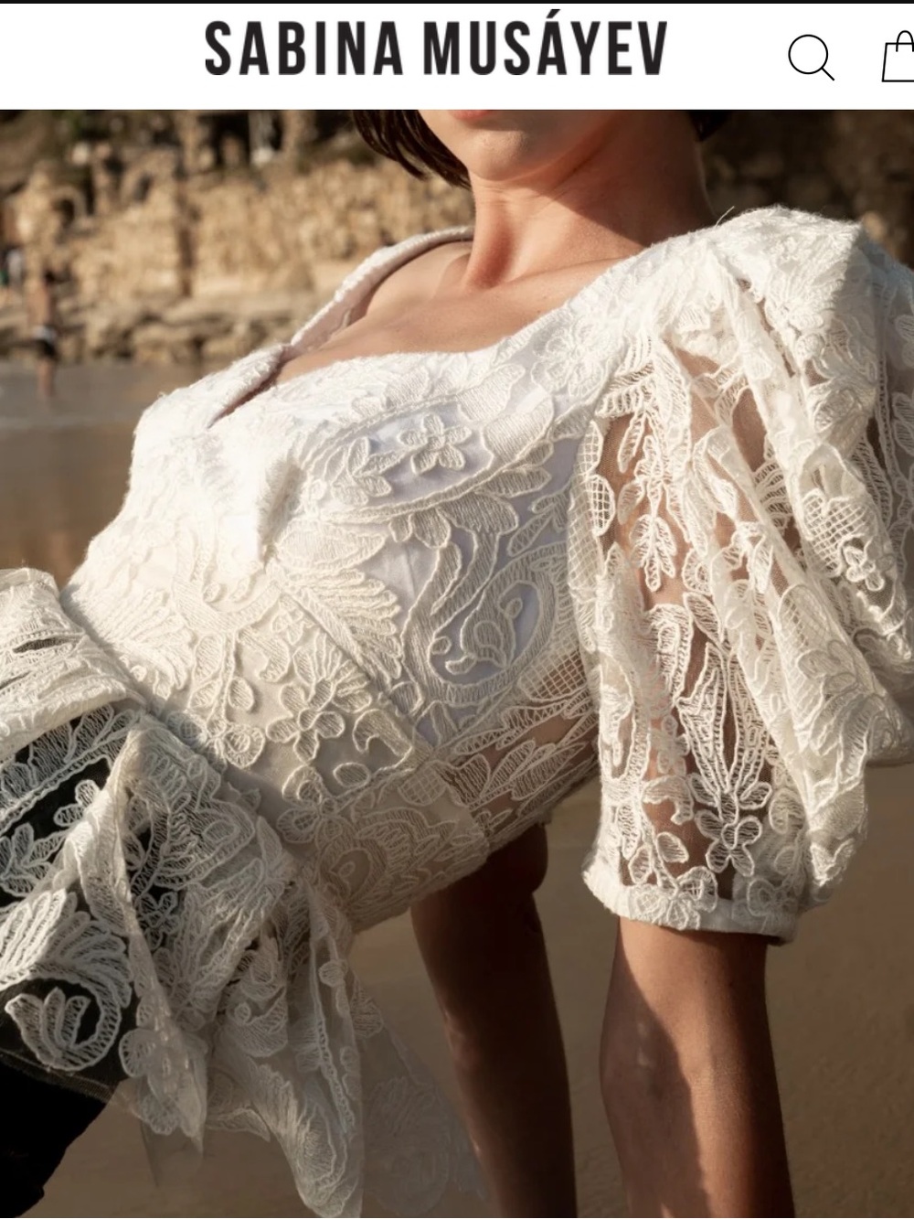 Sabina Musayev Rosie Top - Lace, Open Back